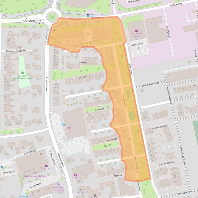 Kaart van postcodegebied 7731NE.