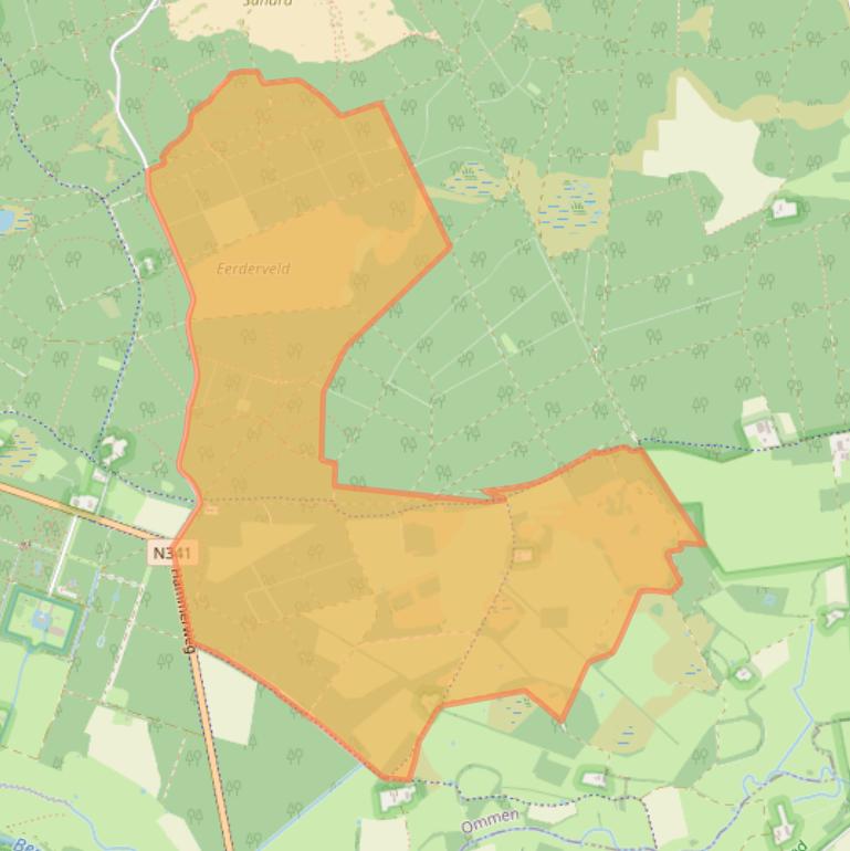 Kaart van postcodegebied 7731PE.