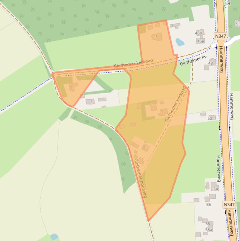 Kaart van postcodegebied 7731PV.