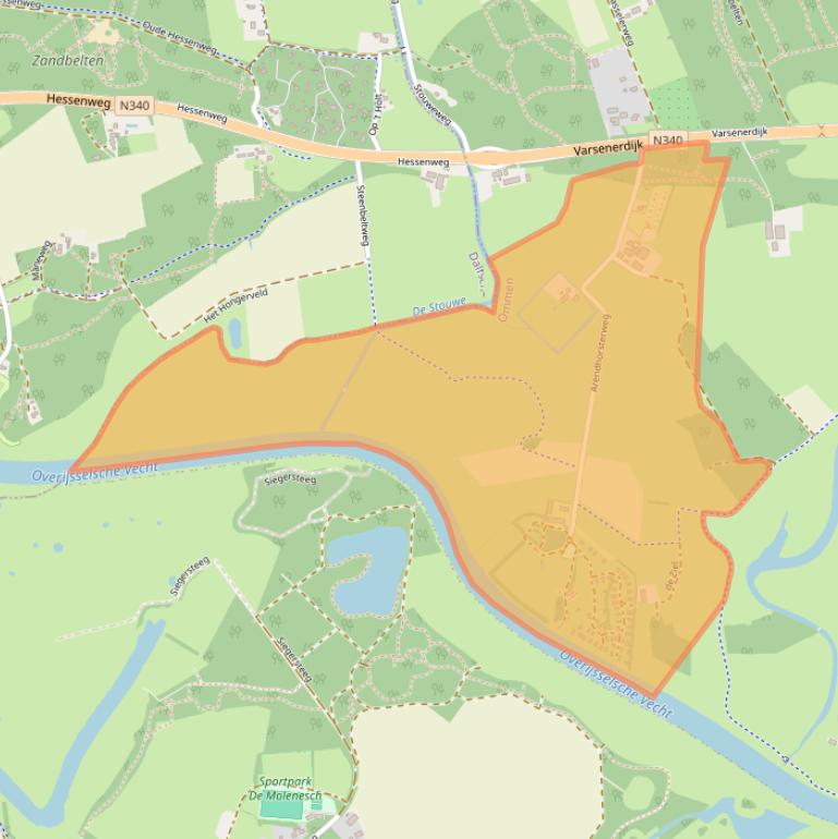 Kaart van postcodegebied 7731RC.