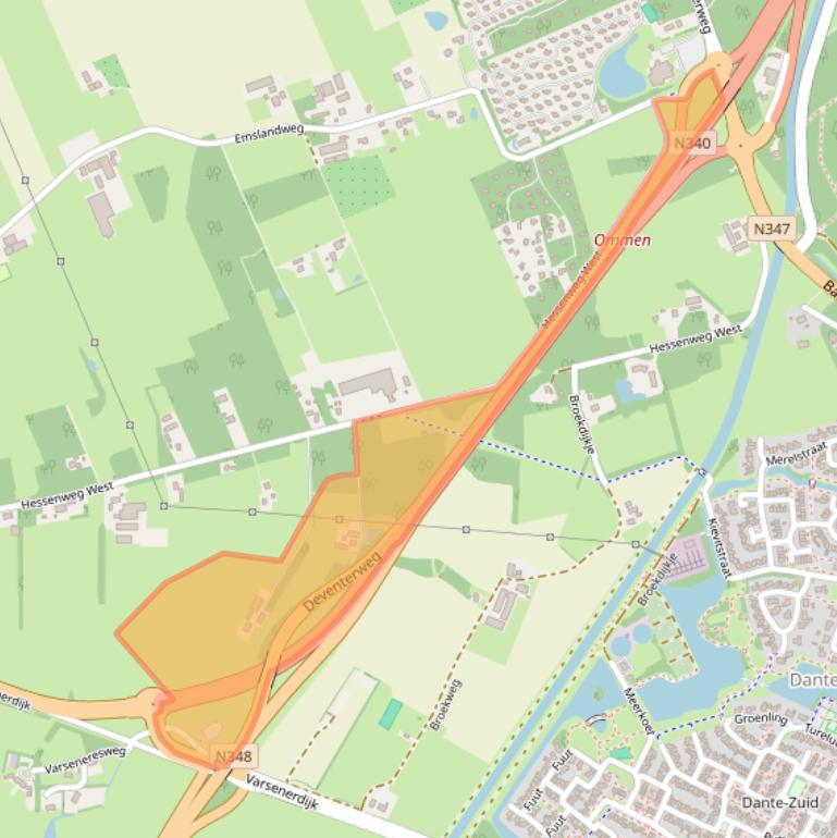 Kaart van postcodegebied 7731RL.