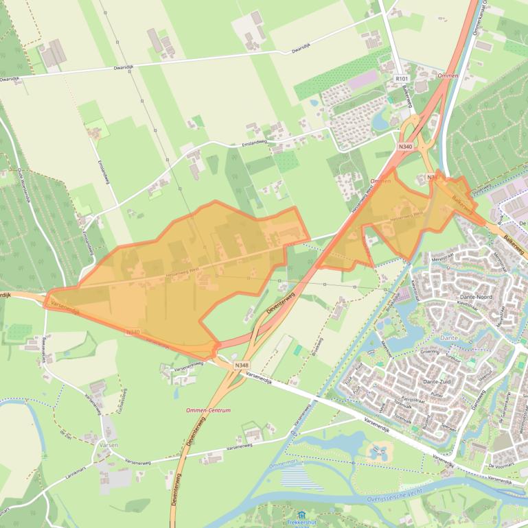 Kaart van postcodegebied 7731RN.