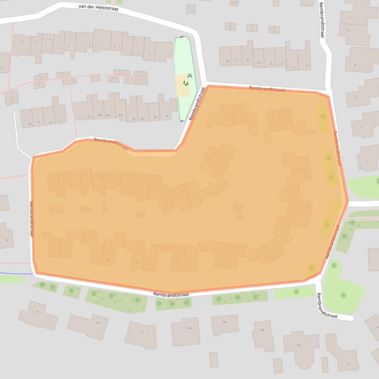 Kaart van postcodegebied 7731SE.