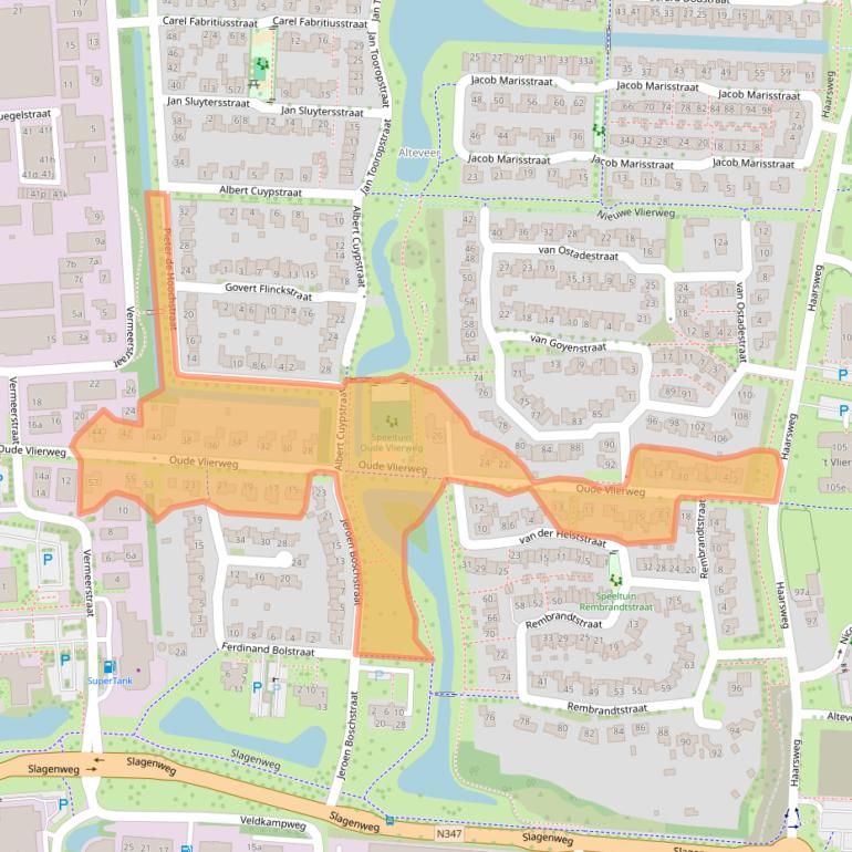 Kaart van postcodegebied 7731SL.