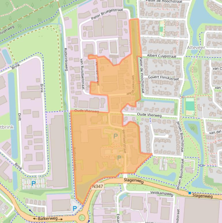 Kaart van postcodegebied 7731SM.