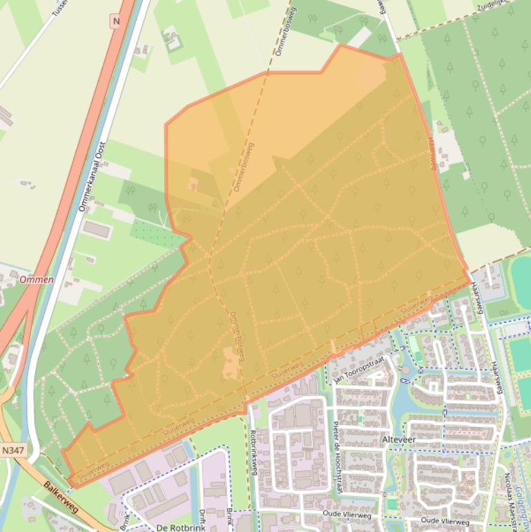 Kaart van postcodegebied 7731TE.