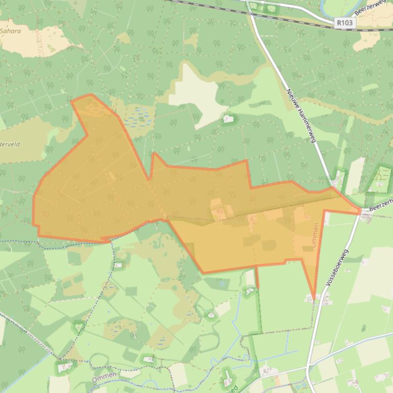Kaart van postcodegebied 7731TM.