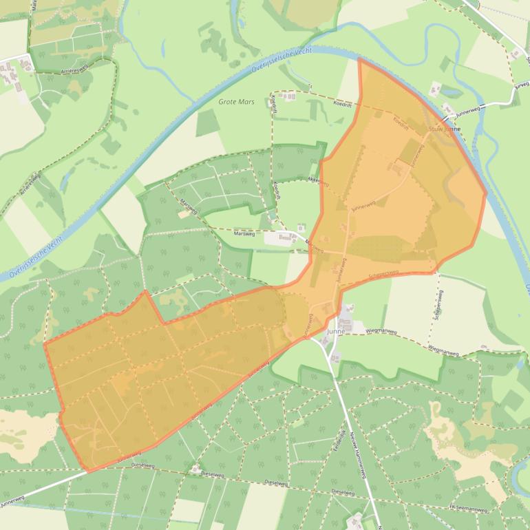 Kaart van postcodegebied 7731TN.