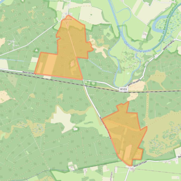 Kaart van postcodegebied 7731TV.