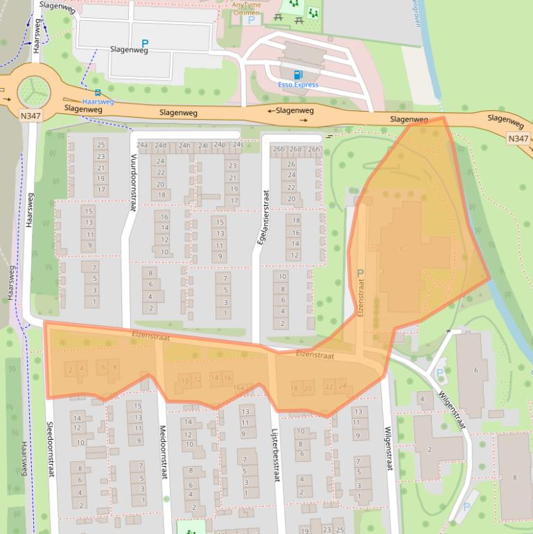 Kaart van postcodegebied 7731VC.