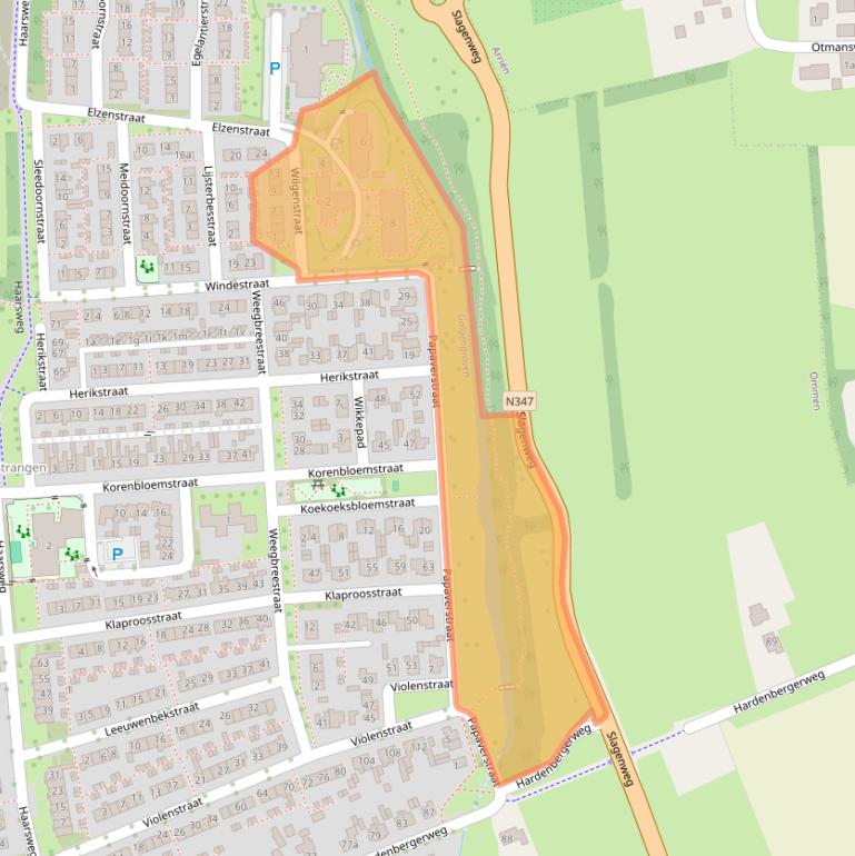 Kaart van postcodegebied 7731VH.