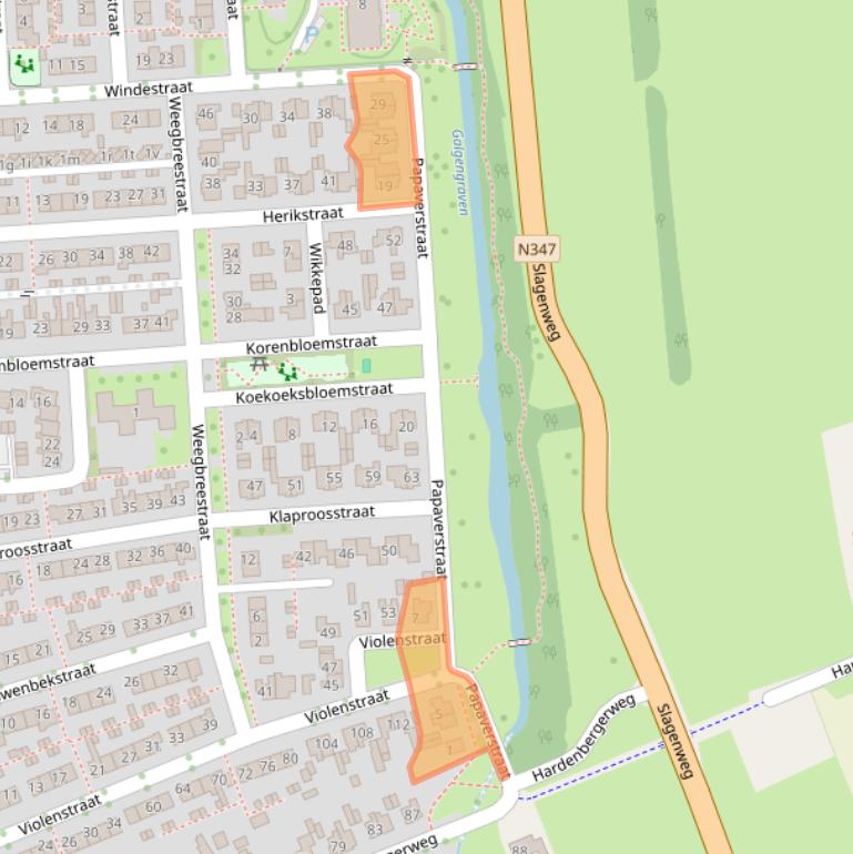Kaart van postcodegebied 7731VS.