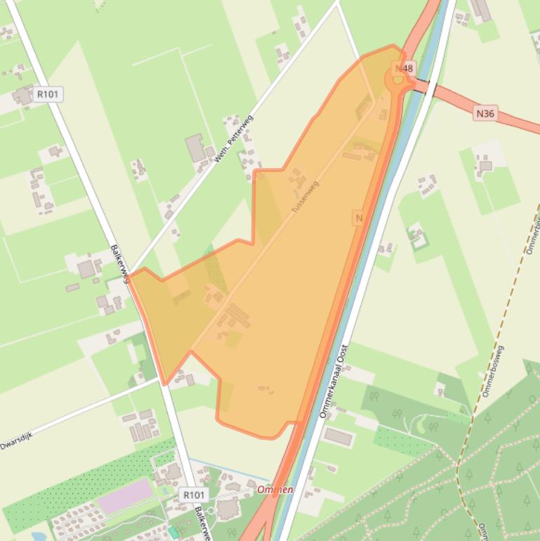 Kaart van postcodegebied 7731XS.