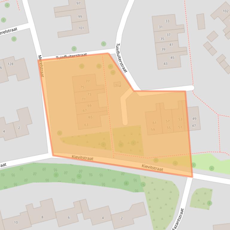 Kaart van postcodegebied 7731XZ.