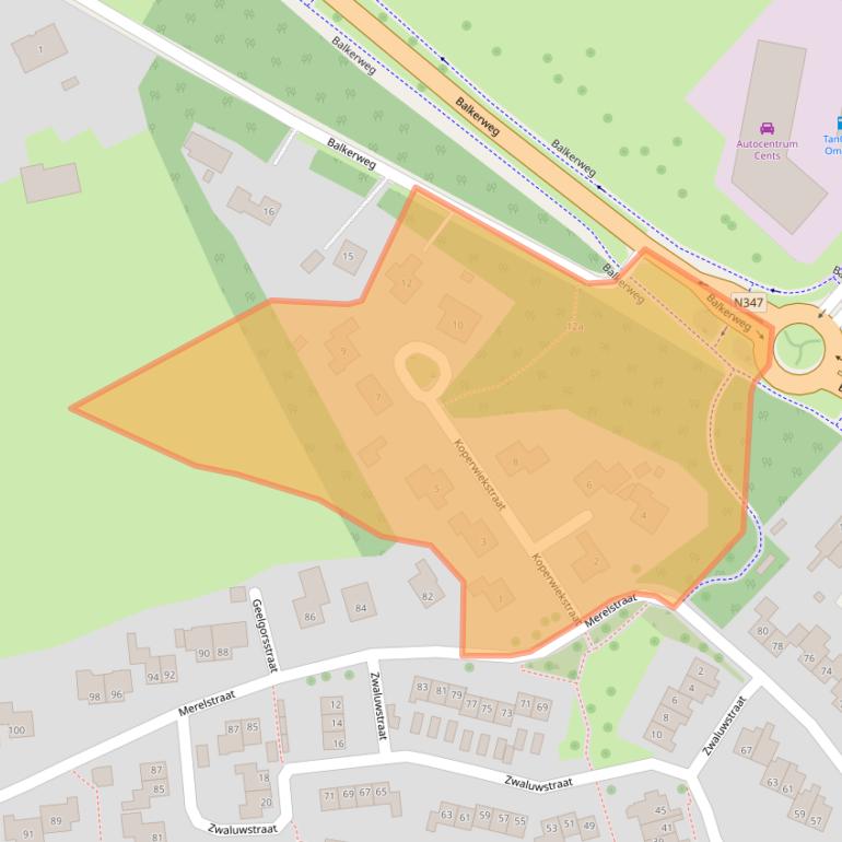 Kaart van postcodegebied 7731ZH.