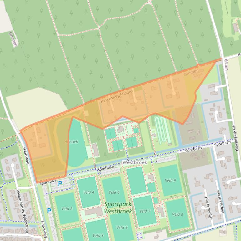 Kaart van postcodegebied 7732AA.