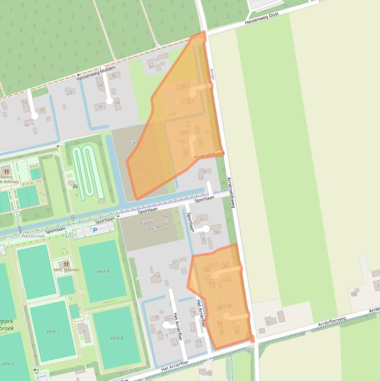 Kaart van postcodegebied 7732AE.