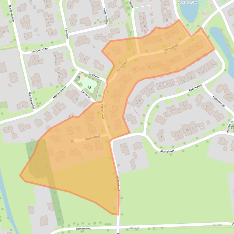 Kaart van postcodegebied 7732BD.