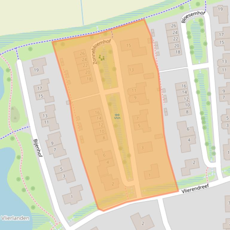 Kaart van postcodegebied 7732BL.