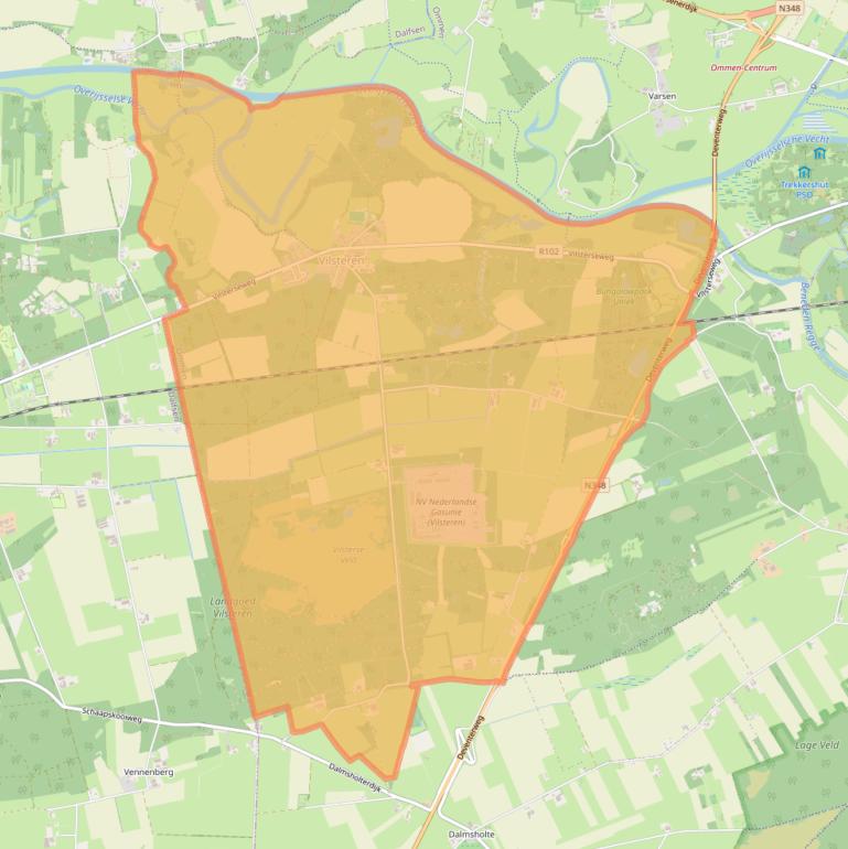 Kaart van postcodegebied 7734.