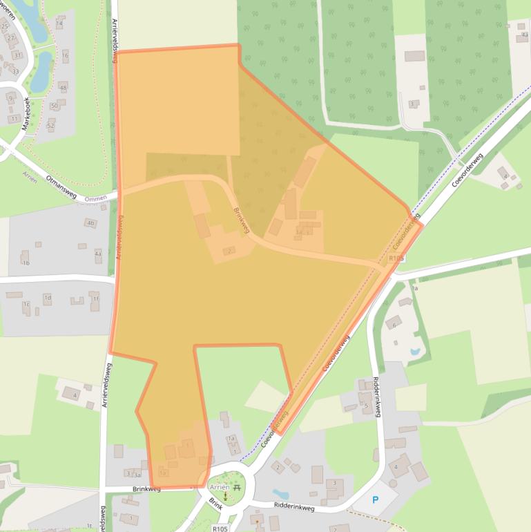 Kaart van postcodegebied 7735KD.