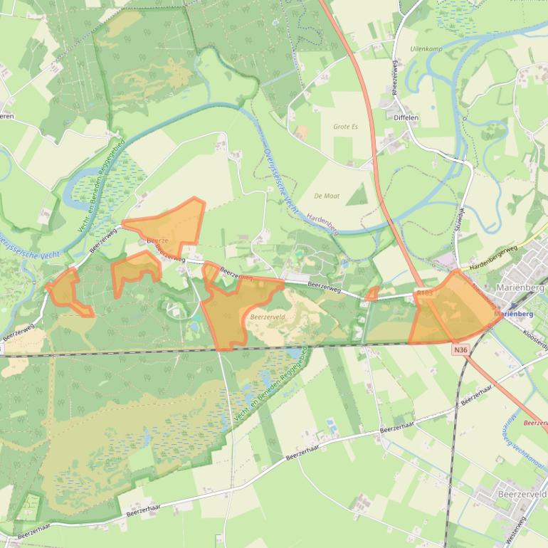 Kaart van postcodegebied 7736PH.