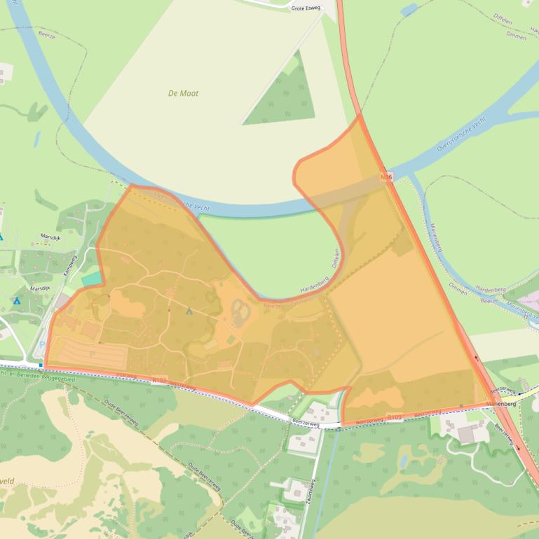 Kaart van postcodegebied 7736PK.