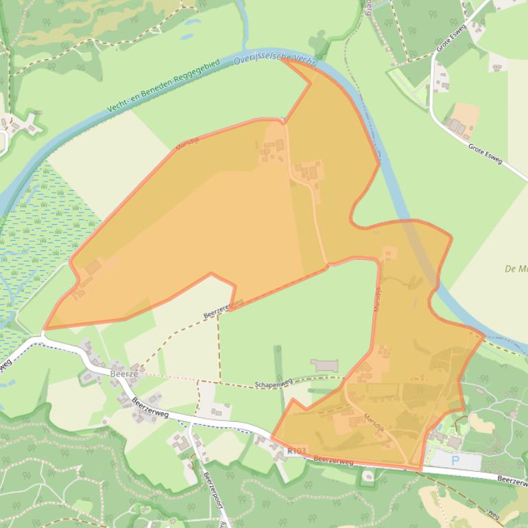 Kaart van postcodegebied 7736PL.