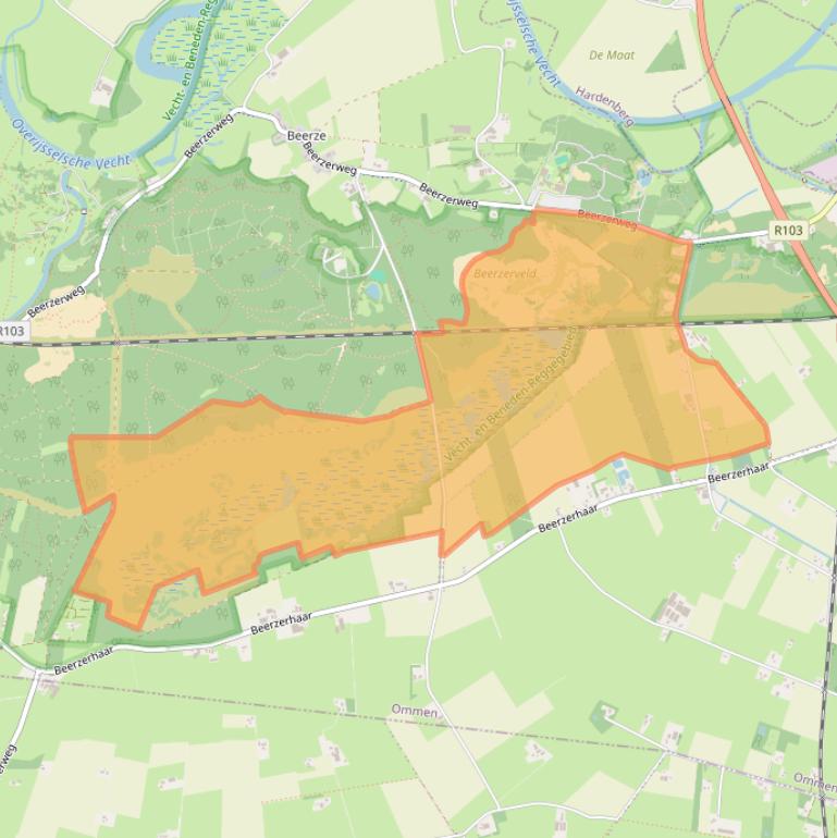 Kaart van postcodegebied 7736PR.