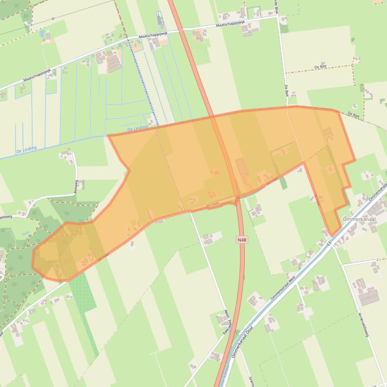 Kaart van postcodegebied 7738PV.