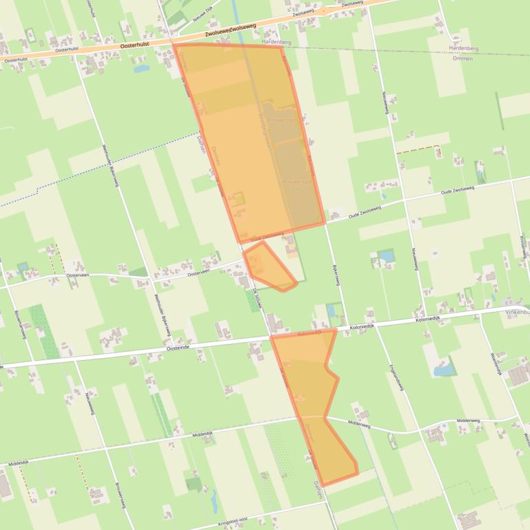 Kaart van postcodegebied 7739PH.