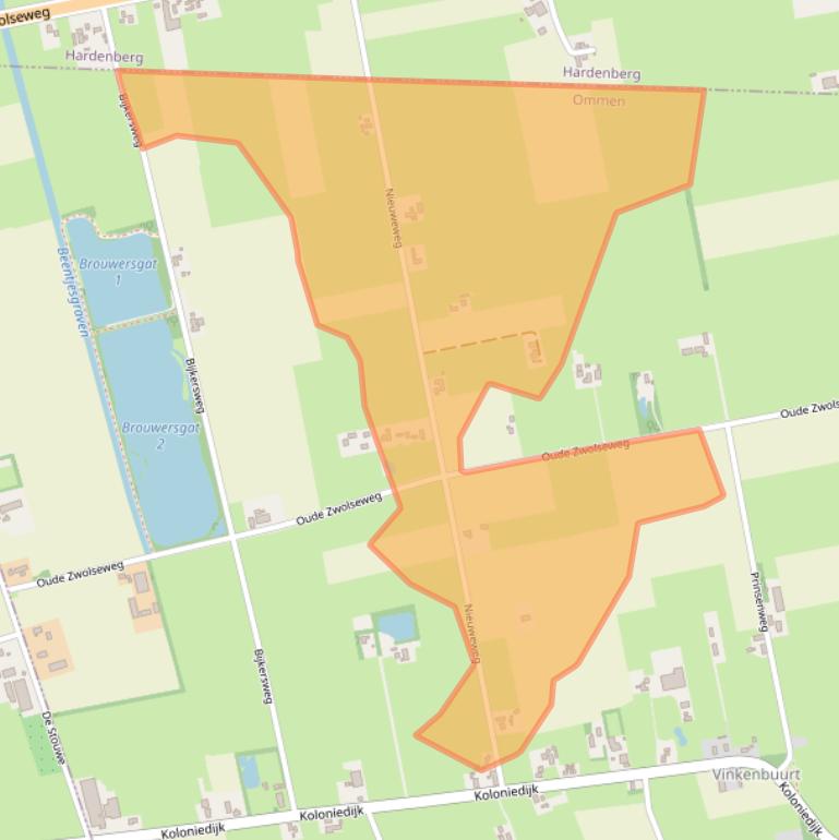 Kaart van postcodegebied 7739PK.