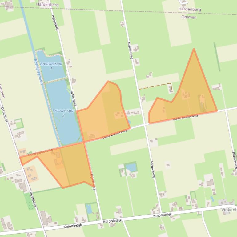 Kaart van postcodegebied 7739PL.