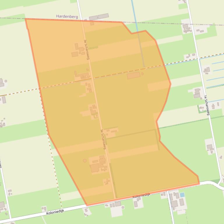 Kaart van postcodegebied 7739PP.