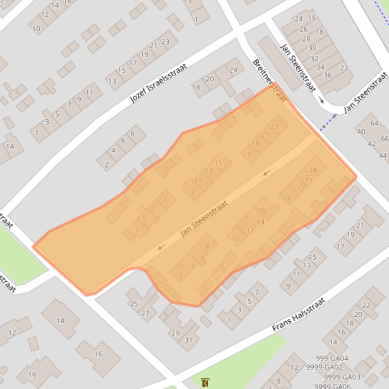 Kaart van postcodegebied 7741AS.