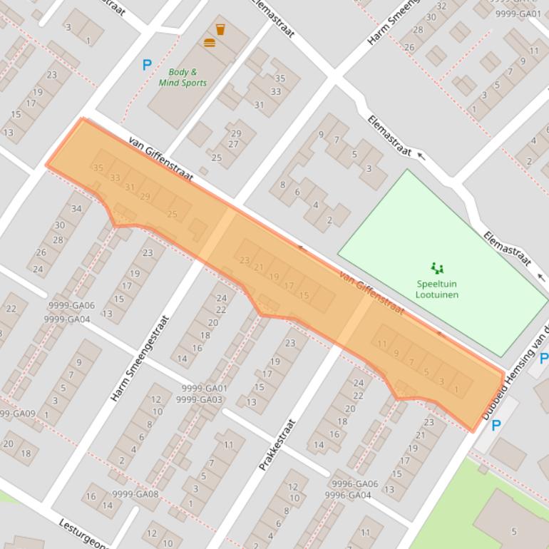 Kaart van postcodegebied 7741CJ.