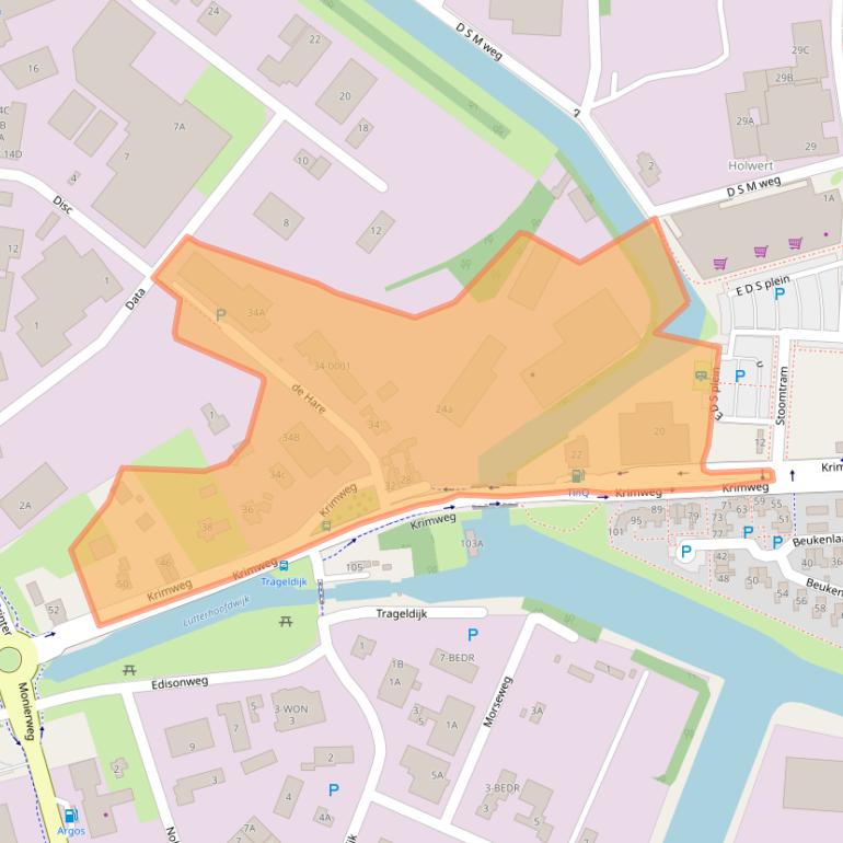 Kaart van postcodegebied 7741KJ.