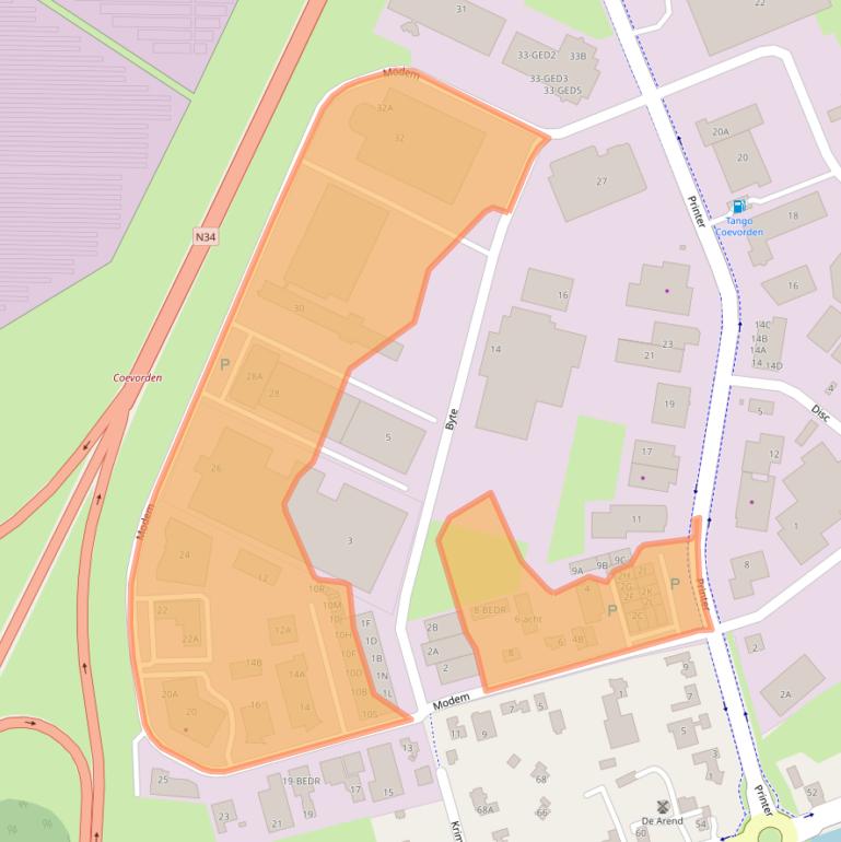 Kaart van postcodegebied 7741MJ.