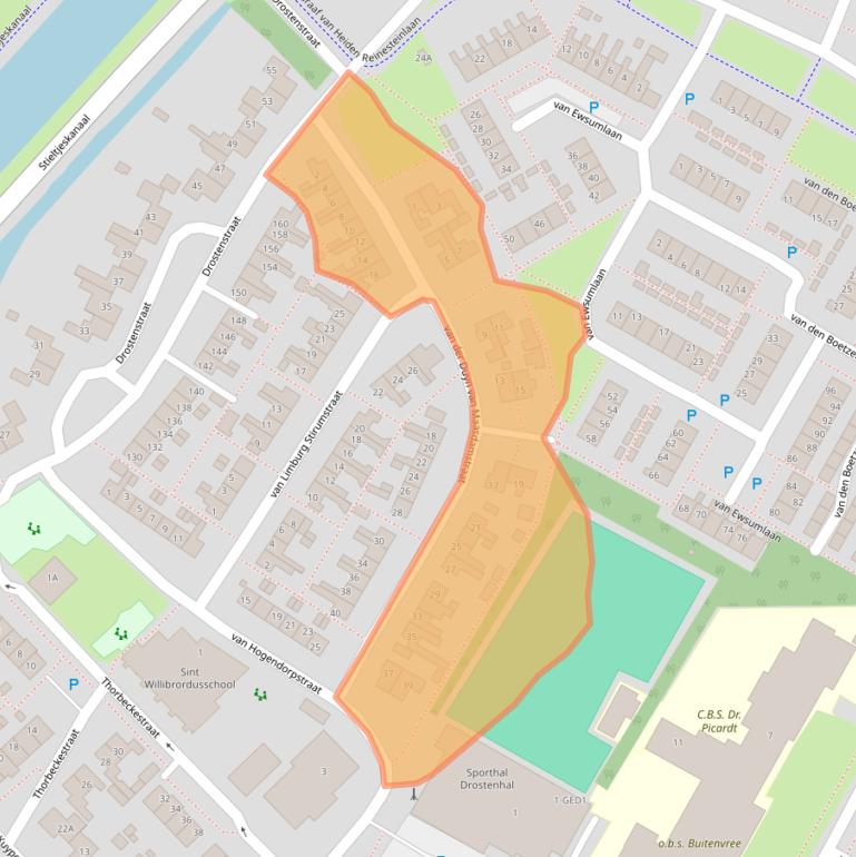 Kaart van postcodegebied 7742AC.