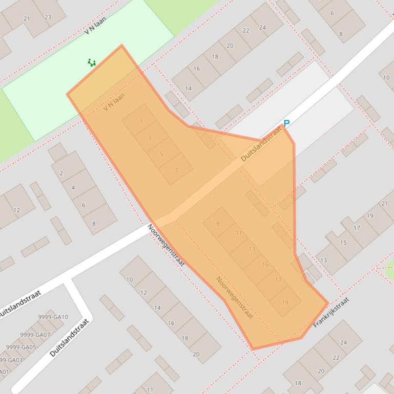 Kaart van postcodegebied 7742CJ.