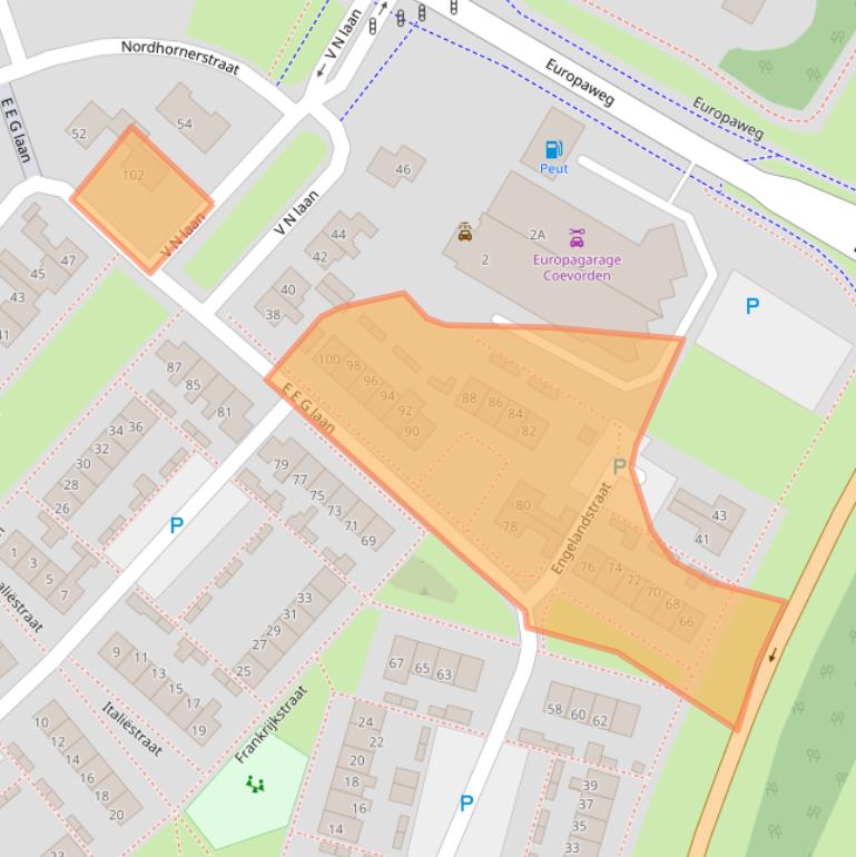 Kaart van postcodegebied 7742EH.