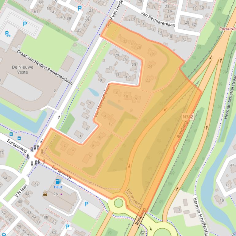 Kaart van postcodegebied 7742XK.