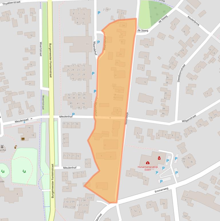 Kaart van postcodegebied 7751AJ.