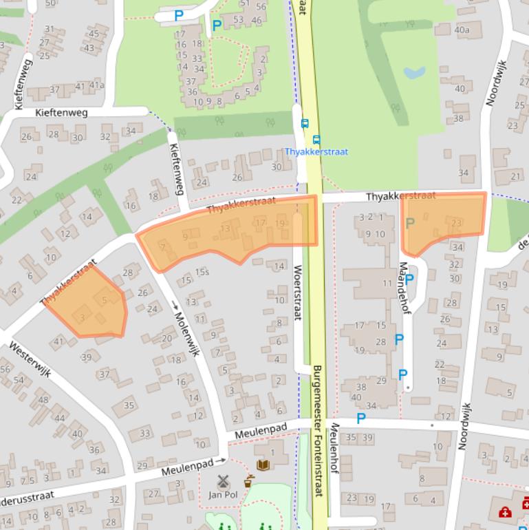 Kaart van postcodegebied 7751CJ.