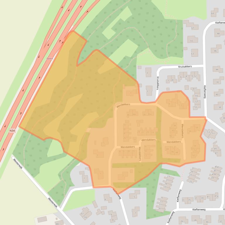 Kaart van postcodegebied 7751DE.