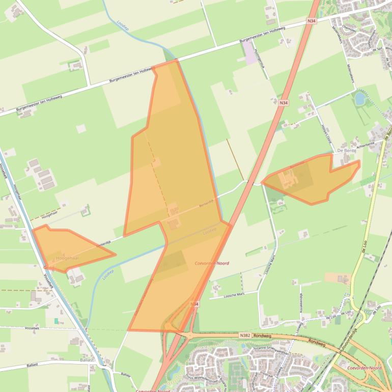 Kaart van postcodegebied 7751RV.