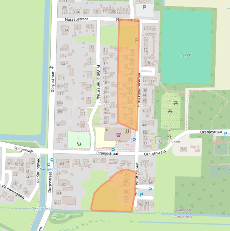 Kaart van postcodegebied 7753TN.