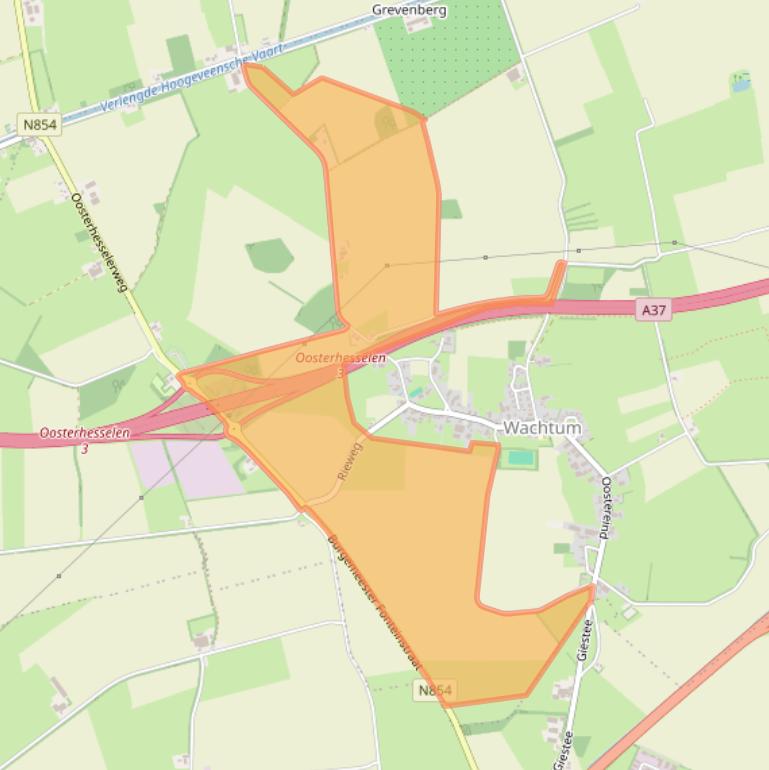 Kaart van postcodegebied 7754MG.