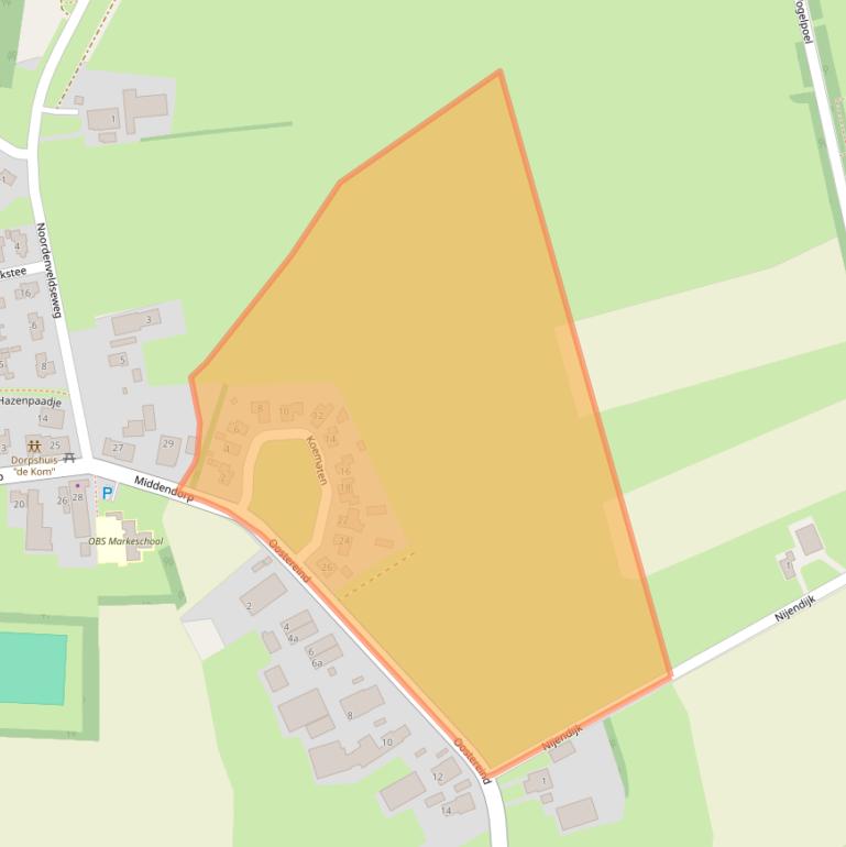 Kaart van postcodegebied 7754NV.