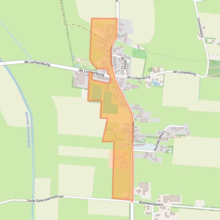 Kaart van postcodegebied 7755NN.